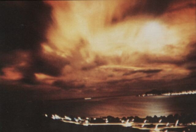 Wikipedia.org nuotr./Dangus virš Honolulu po „Starfish Prime“ sprogimo