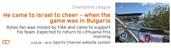 „Sport5“ straipsnis