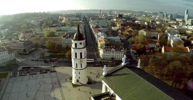 Kadras iš filmuotos medžiagos/Vilniaus senamiestis