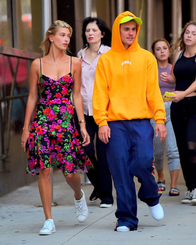 Vida Press nuotr./Justinas Bieberis ir Hailey Baldwin