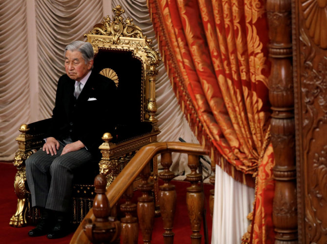 „Reuters“/„Scanpix“ nuotr./Japonijos imperatorius Akihito