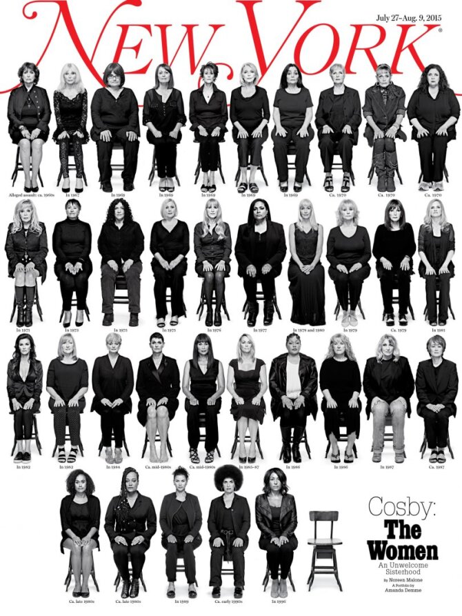 AFP/„Scanpix“ nuotr./35 moterys, kaltinančios komiką Billą Cosby lytine prievarta, nusifotografavo žurnalo viršeliui