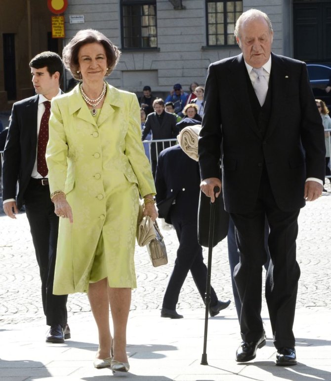 AFP/„Scanpix“ nuotr./Ispanijos karalienė Sofia ir karalius Juanas Carlosas