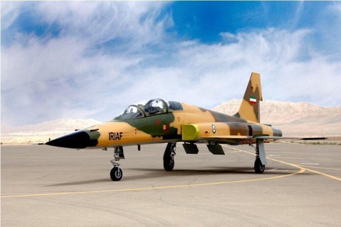 „Twitter“ nuotr./Irano karinių oro pajėgų naikintuvas F-5/Asociatyvinė nuotr.