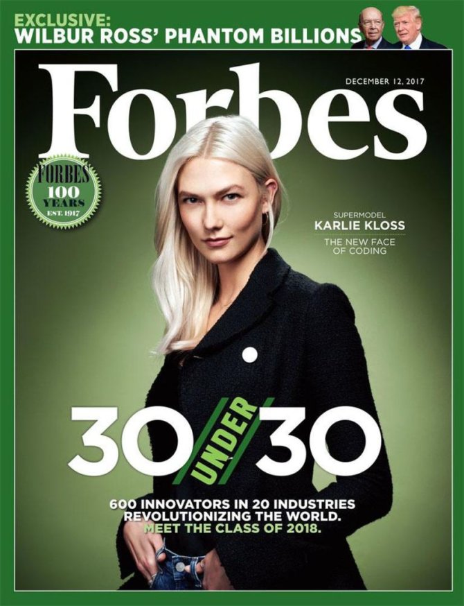 „Forbes“ nuotr./Karlie Kloss