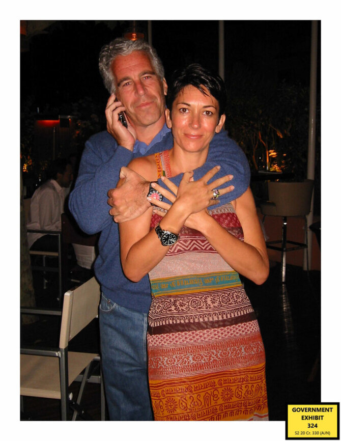Vida Press nuotr./Ghislaine Maxwell ir Jeffrey Epsteinas