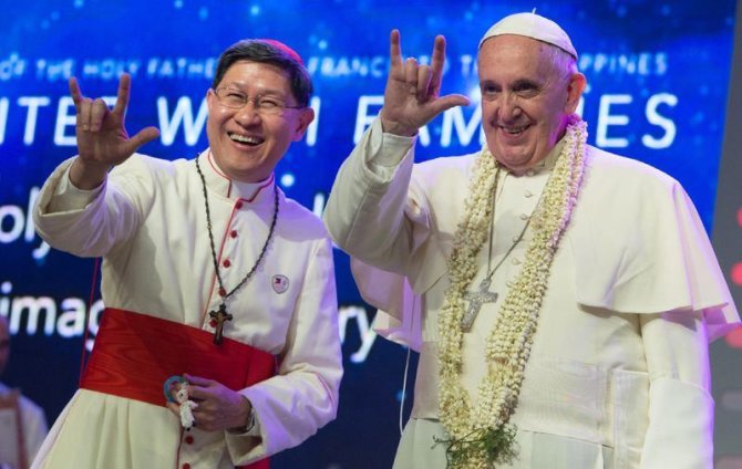„Scanpix“/AP nuotr./Popiežius Pranciškus lankosi Filipinuose, 2015 m.