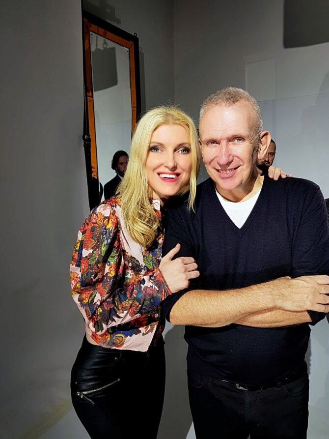 Asmeninio albumo nuotr. /Marija Lama su dizaineriu Jeanu Paulu Gaultier