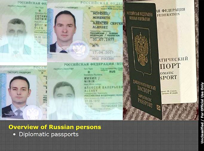 AFP/„Scanpix“ nuotr./Išaiškintų Rusijos šnipų diplomatiniai pasai