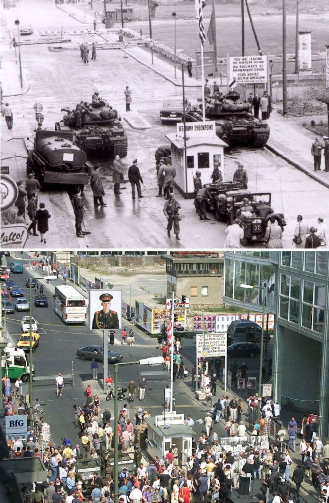 „Reuters“/„Scanpix“ nuotr./Čarlio kontrolės postas (Checkpoint Charlie) 