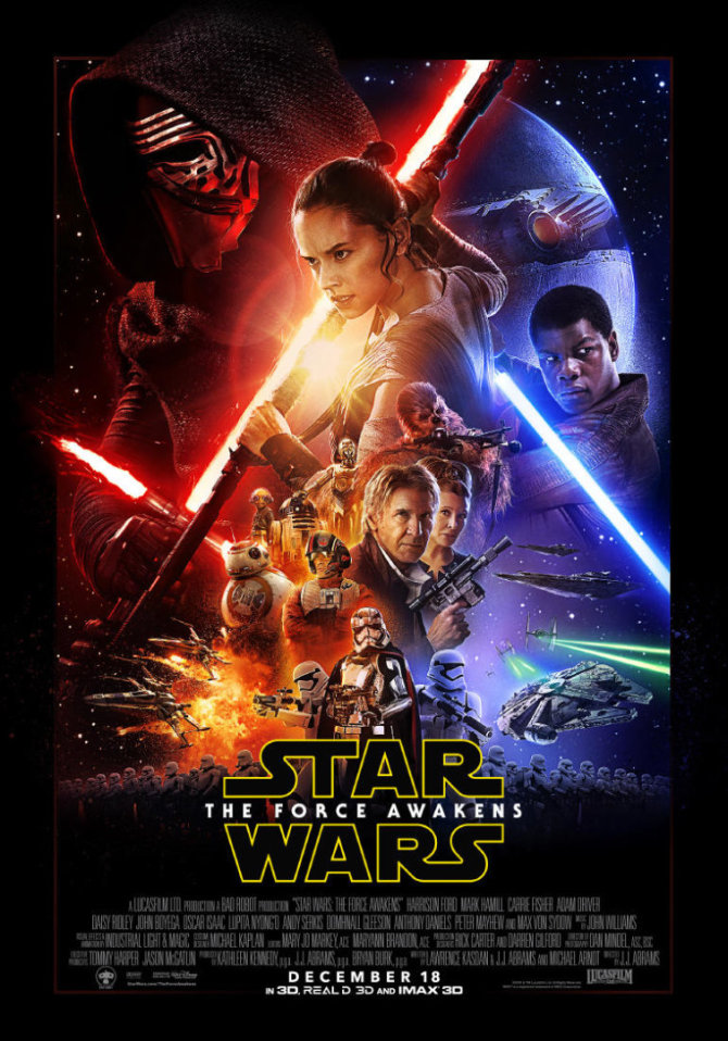 Filmo plakatas/Filmas „Žvaigždžių karai: galia nubunda“