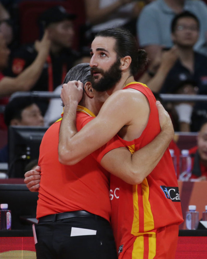 „Scanpix“ nuotr./Ricky Rubio ir Sergio Scariolo