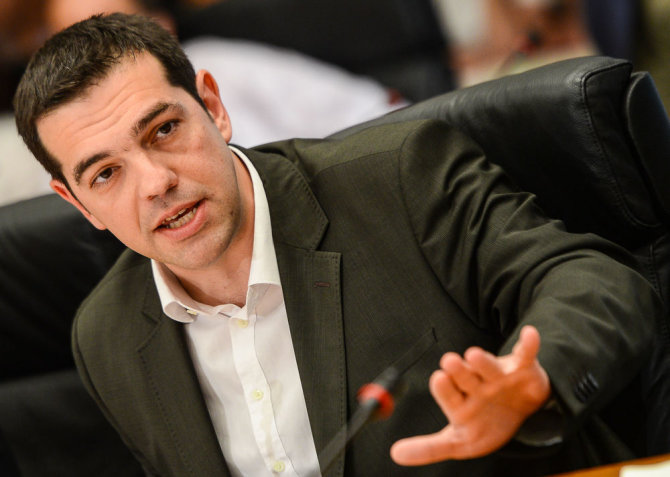 AFP/„Scanpix“ nuotr./Graikijos radikalios kairiųjų partijos „Syriza“ lyderis Alexis Tsipras