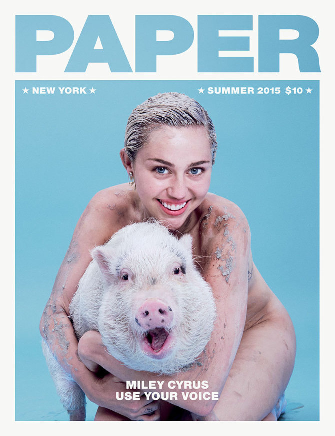 Žurnalo „Paper“ viršelis/Miley Cyrus