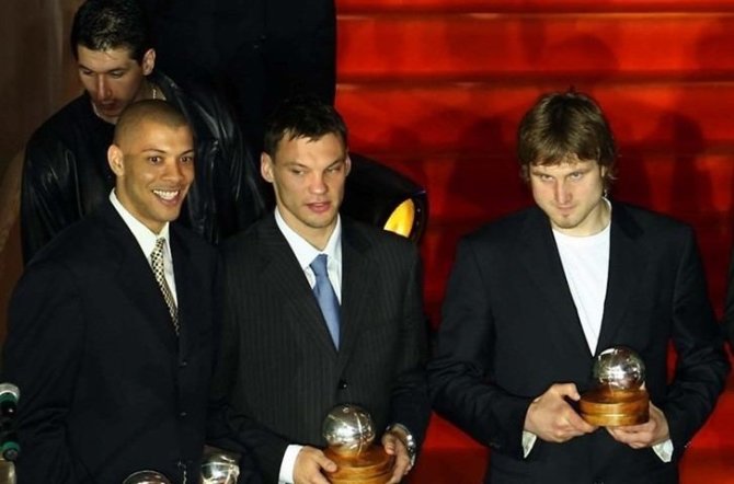 Getty Images/Euroleague.net nuotr./Šarūnas Jasikevičius ir Arvydas Macijauskas 2005 m.