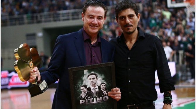 gazetta.gr nuotr./Rickas Pitino ir Dimitris Giannakopoulos