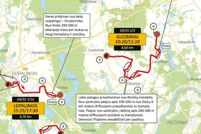 „Rally Classic“ žemėlapiai