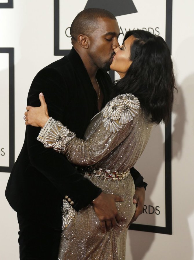 „Reuters“/„Scanpix“ nuotr./Kanye Westas ir Kim Kardashian 