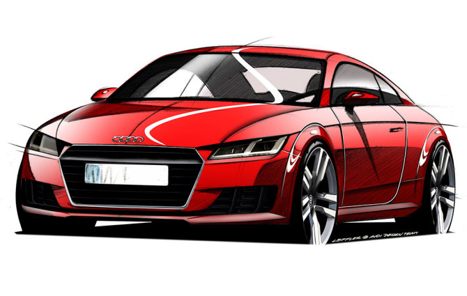 „Audi” nuotr./Naujojo „Audi TT“ brėžiniai