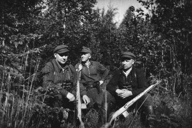 Partizanai Juozas Šomka-Čerčilis, Juozas Galiauskas- Martinas ir Stasys Kulys-Briedis