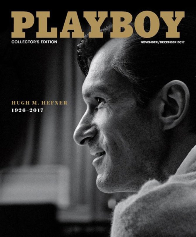 Hugh Hefnerio nuotrauka ant „Playboy“ viršelio