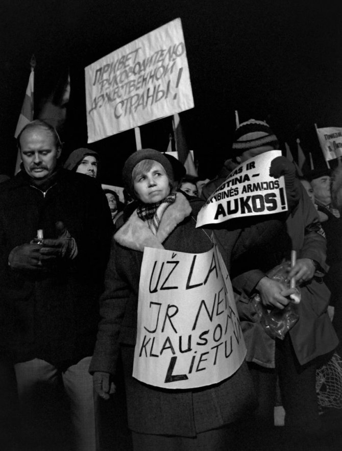 Vytauto Daraškevičiaus nuotr./Michailo Gorbačiovo vizitas Vilniuje 1990 metų sausį