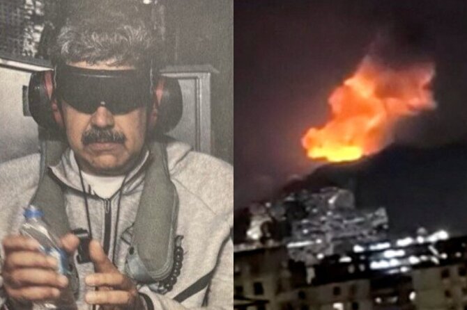 Reuters/AFP/Scanpix/Nicolasas Maduro ir jo sulaikymo operacija Karakase