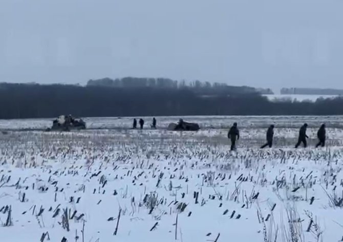 Stopkadras/Belgorodo srityje sudužo Rusijos karinis lėktuvas IL-76