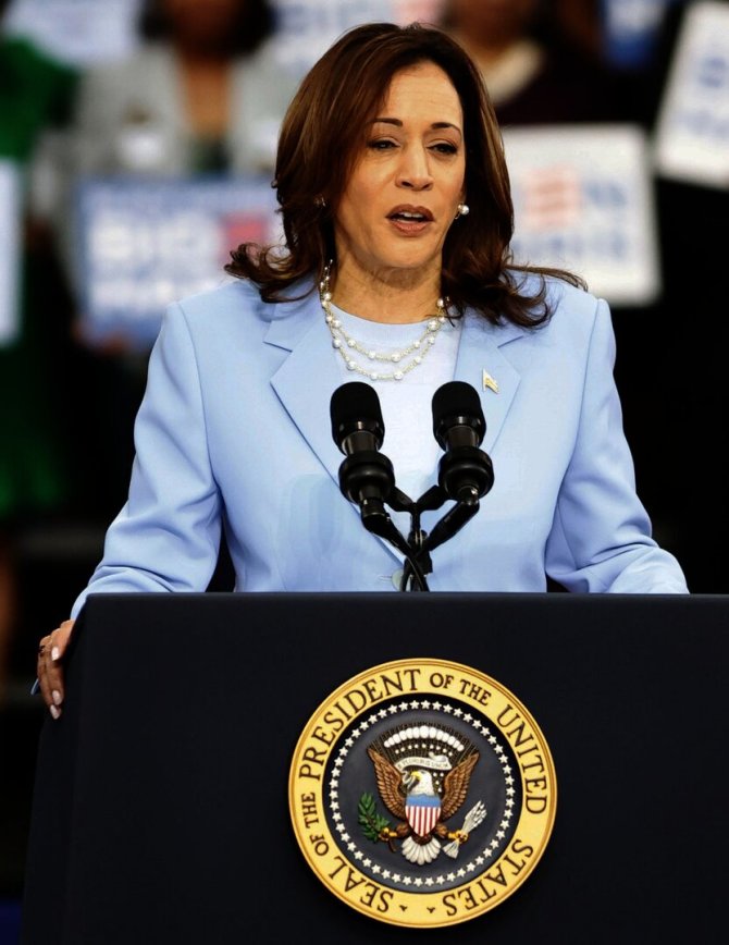 Prezidentas Bidenas ir Kamala Harris kalbėjo Filadelfijos renginyje. / William T. Wade Jr./Photography / William Wade/INSTARimages