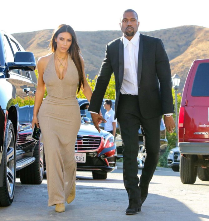 Vida Press nuotr./Kim Kardashian ir Kanye Westas