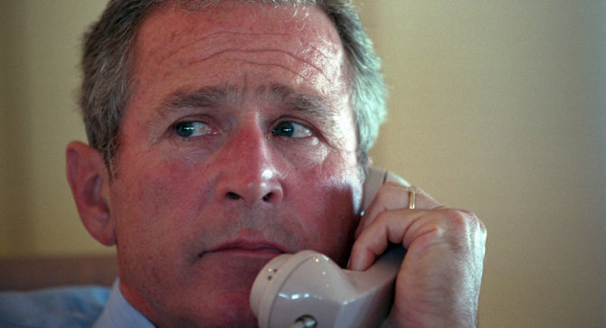 JAV nacionalinio archyvo nuotr./Buvęs JAV prezidentas George'as W.Bushas