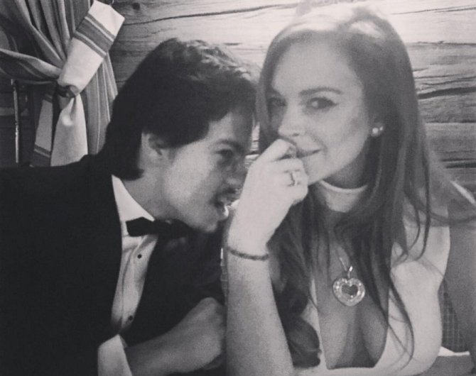 „Instagram“ nuotr./Lindsay Lohan ir Jegoras Tarabasovas