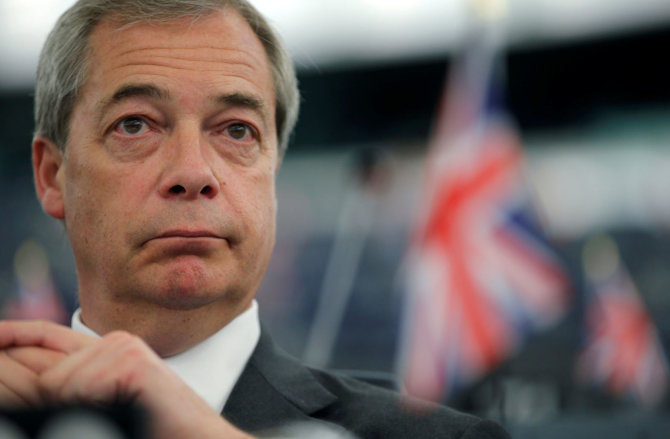 „Reuters“/„Scanpix“ nuotr./Nigelas Farage'as