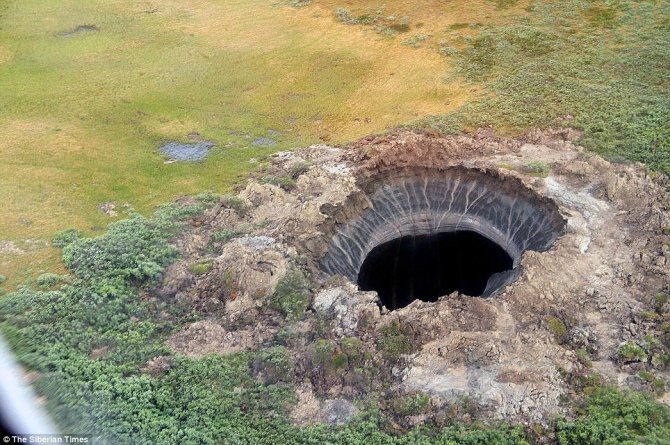 Syberiantimes.com nuotr./Dar vienas Jamalo tipo krateris, rastas Sibire