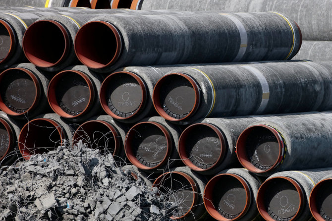 „Reuters“/„Scanpix“ nuotr./Tiesiamas „Nord Stream 2“ dujotiekis