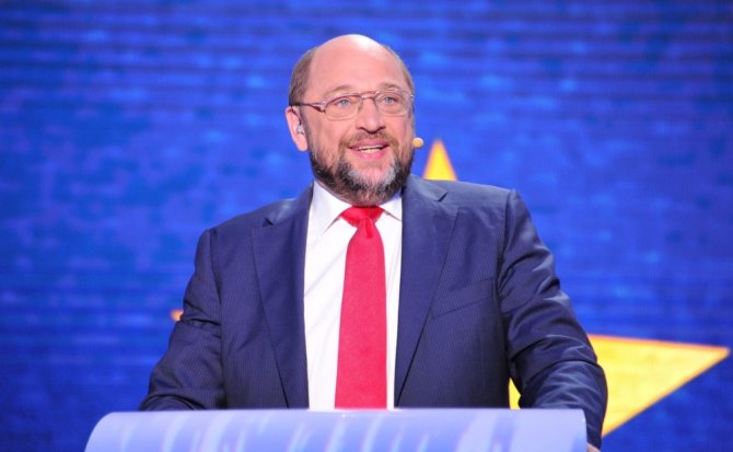 „Scanpix“ nuotr./Socialistų kandidatas, Europos Parlamento pirmininkas Martin Schulzas
