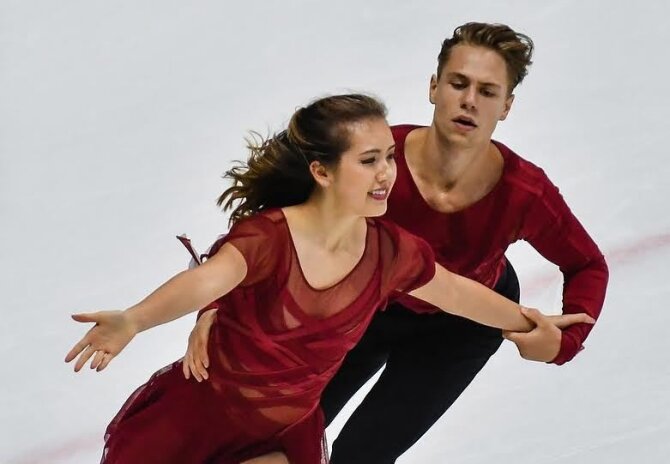 LTU Skating nuotr./Taylor Tran ir Saulius Ambrulevičius