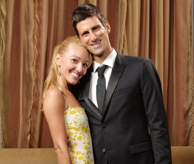 AFP/„Scanpix“ nuotr./Novakas Džokovičius ir Jelena Ristič