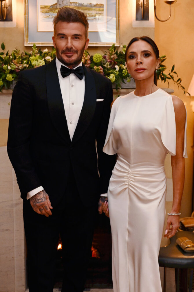 Vida Press nuotr./Davidas Beckhamas ir Victoria Beckham