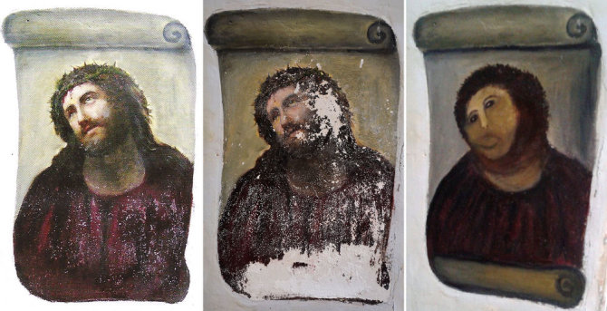 AFP/„Scanpix“ nuotr./Nepavykusi XIX a. freskos restauracija