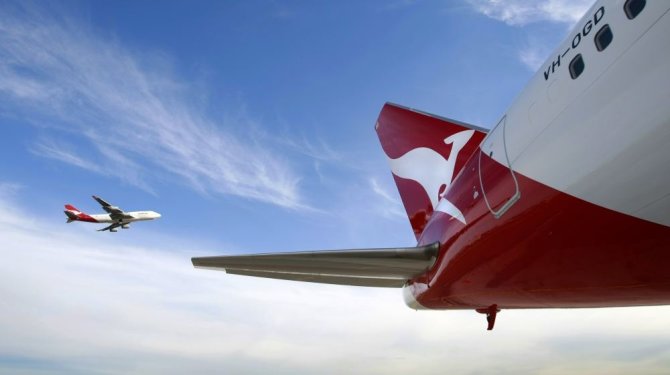 „Reuters“/„Scanpix“ nuotr./Australijos oro bendrovės „Qantas“ lėktuvas