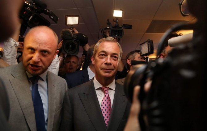 AFP/„Scanpix“ nuotr./ Nigelas Farage'as