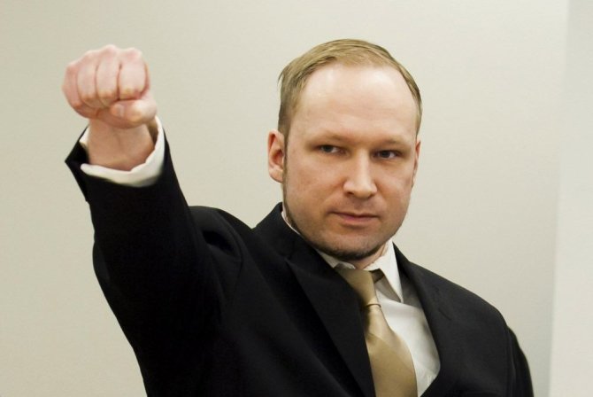 „Reuters“/„Scanpix“ nuotr./Andersas Behringas Breivikas teisme