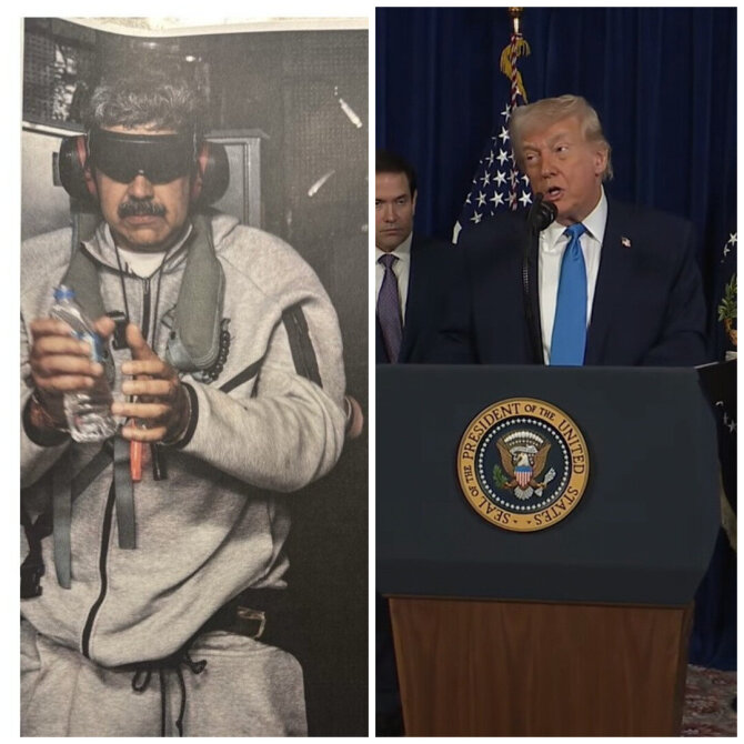 scanpix/Truth social nuotr./Nicolas Maduro, Donaldas Trumpas