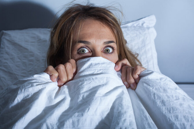 Shutterstock nuotr./Išsigandusi moteris