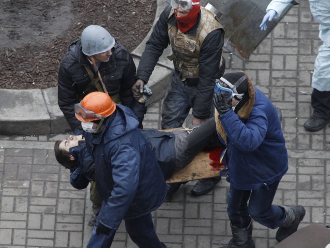 „Reuters“/„Scanpix“ nuotr./Susirėmimai Kijeve