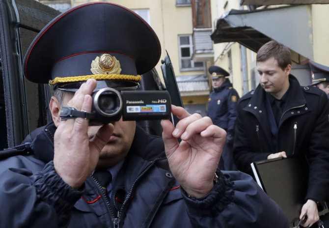 „Scanpix“/AP nuotr./Baltarusijos policija