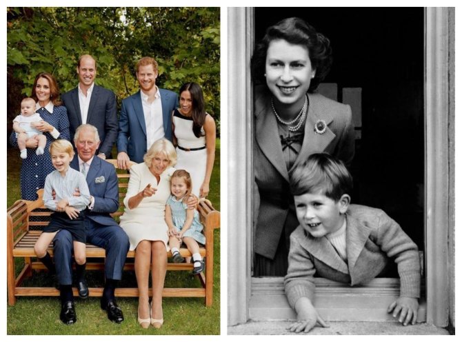 Chriso Jacksono ir Scanpix nuotr./Princas Charlesas dabar ir vaikystėje su mama, karaliene Elizabeth II (1952 m.)