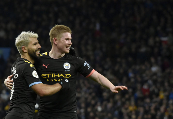 „Scanpix“ nuotr./Sergio Aguero ir Kevinas De Bruyne