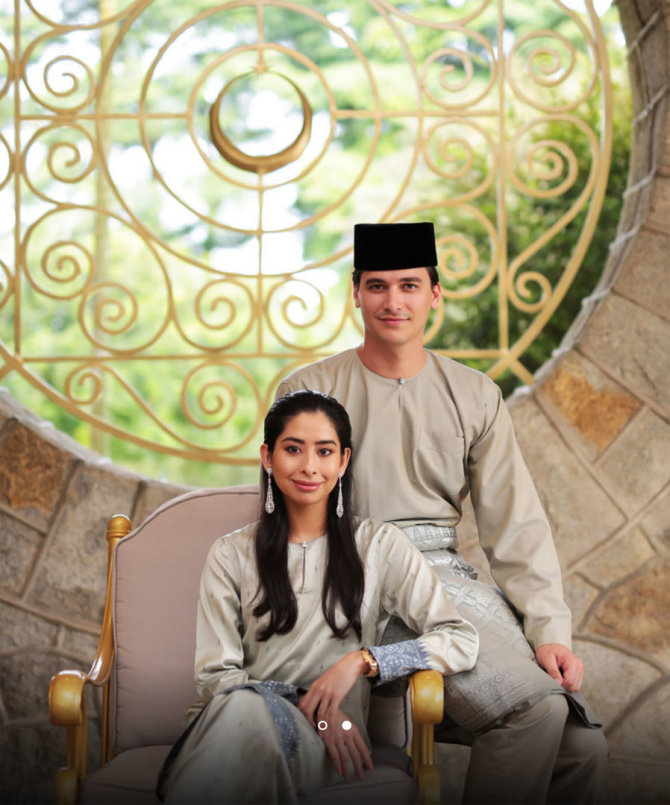 Vida Press nuotr./Princesė Tunku Tun Aminah ir jos vyras Dennisas Muhammadas Abdullah